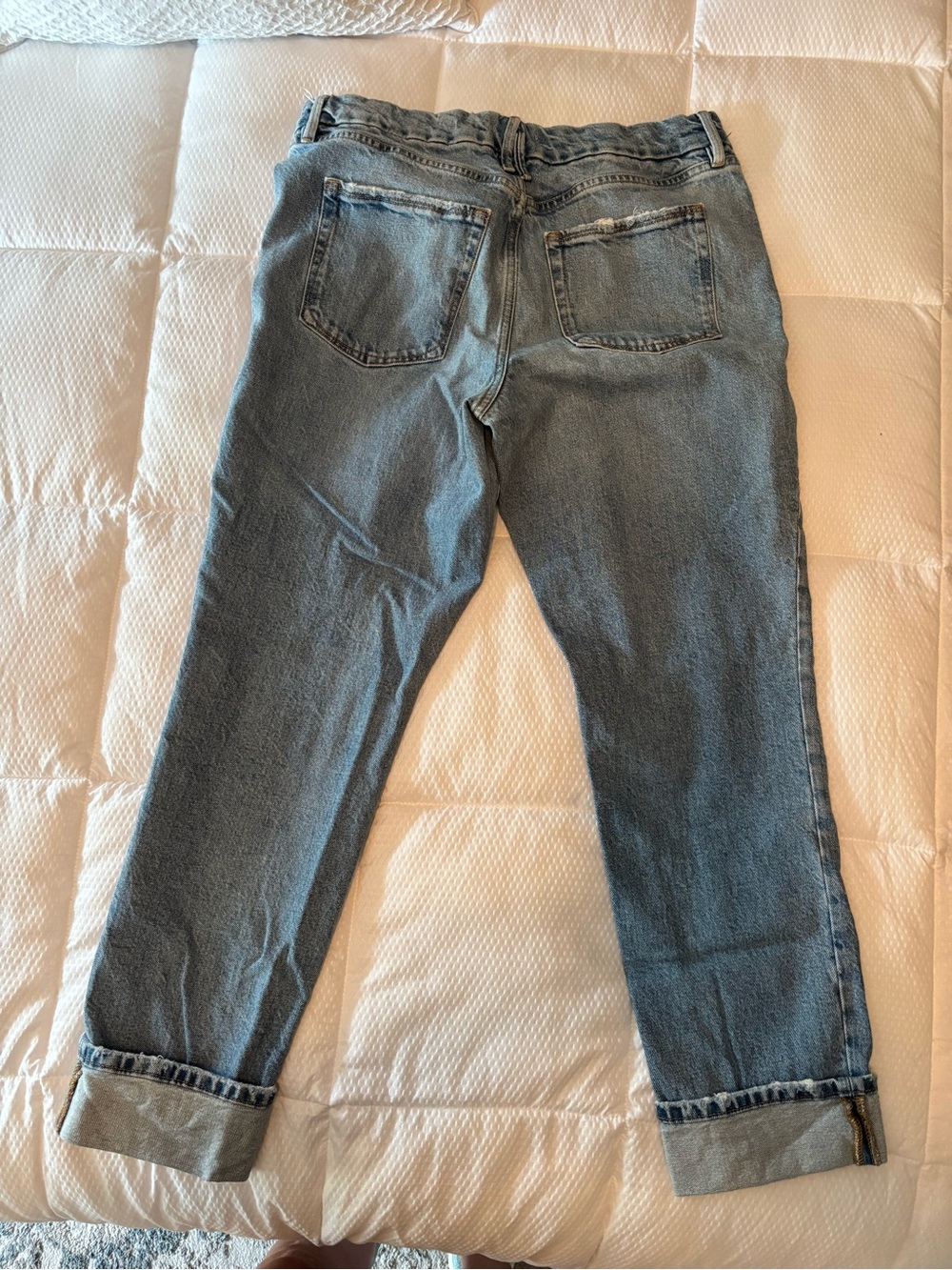 Good American Light Blue Cropped Ankle Jeans